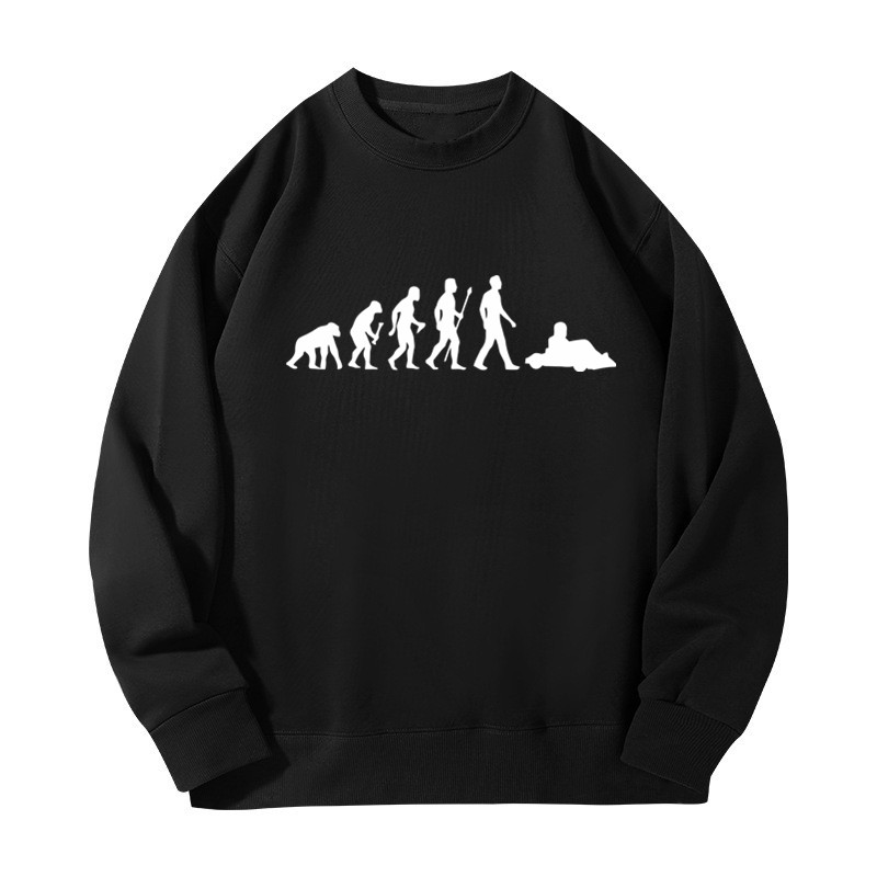 Women Fashion Evolution - Evolution Go Kart Racing Printed Sweatshirt