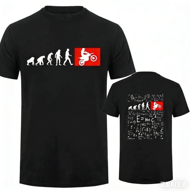Women Fashion Evolution - Fun Evolution Pattern T-shirt Men Women