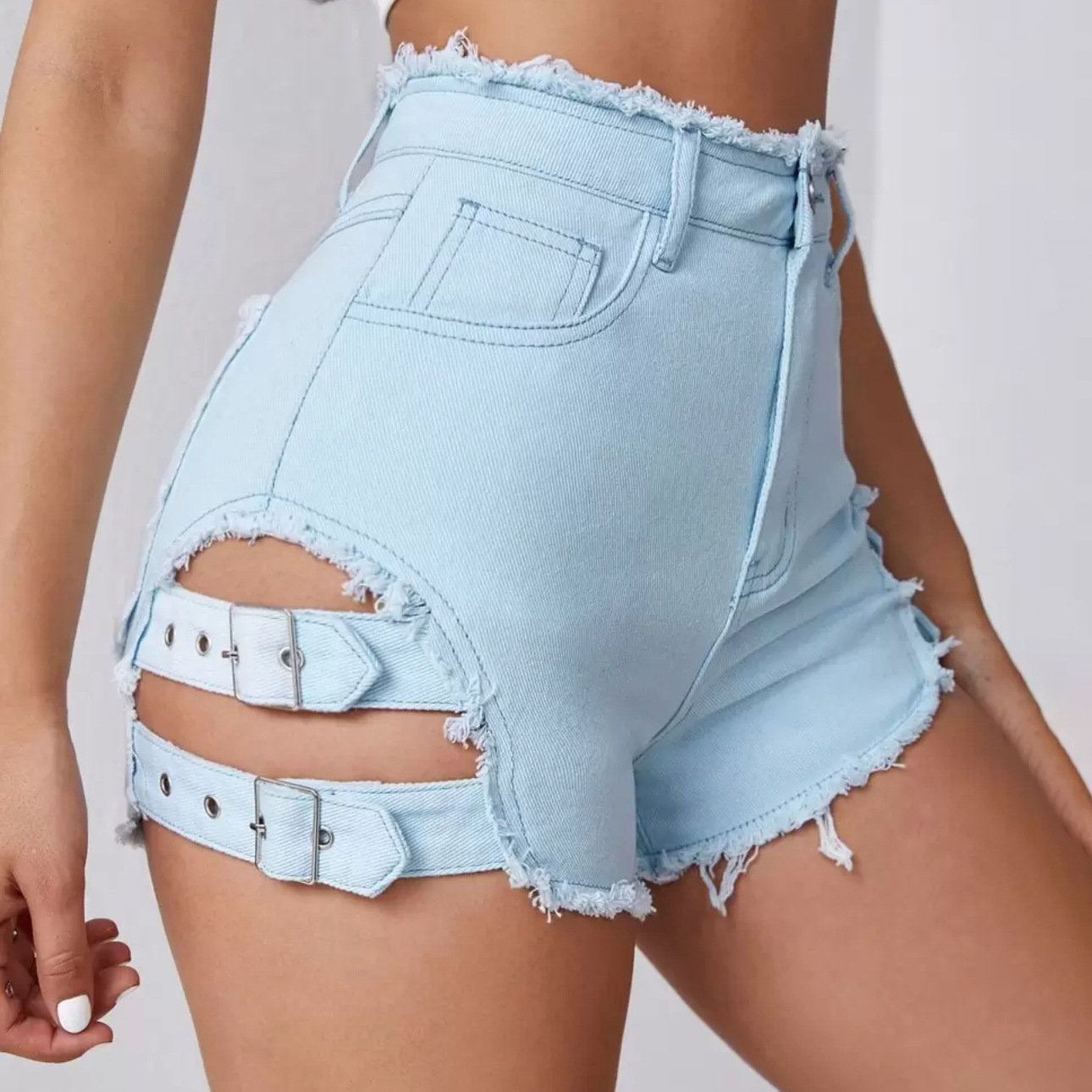 Women'S Fashion Trousers - Women High Waist Denim Shorts Distressed