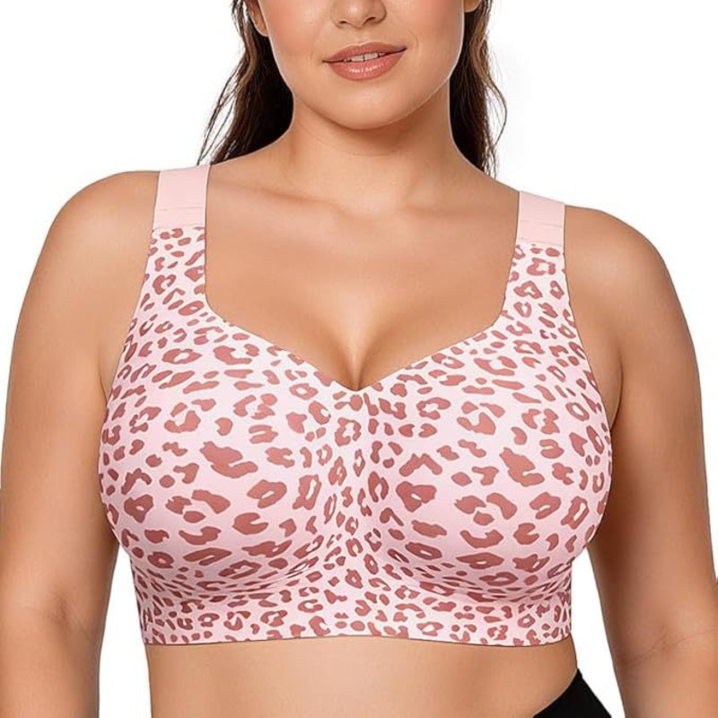 Bra Top Seamless - Leopard Jelly Bras No Underwire Push