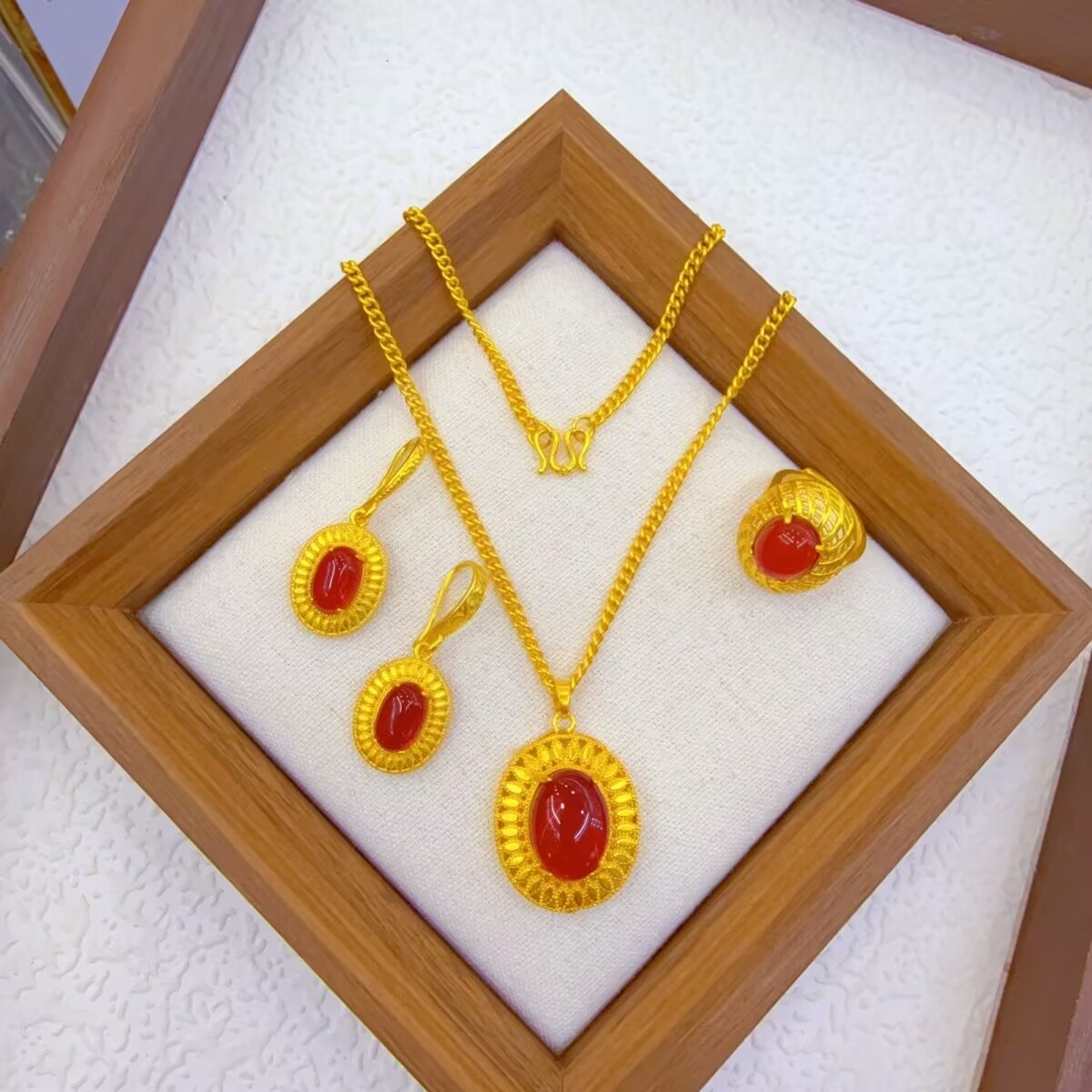 Women'S Fashion Rings Gold - Italian New 24K Gold Plated Necklace