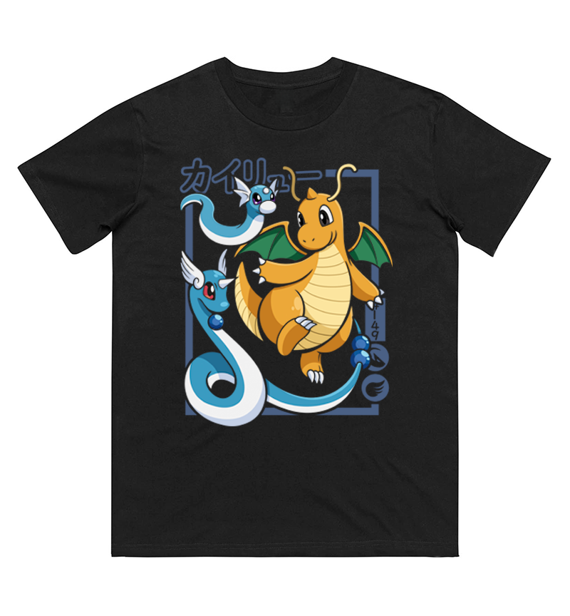 Women Fashion Evolution - Pokémon Dratini Evolution Printed Pure Cotton