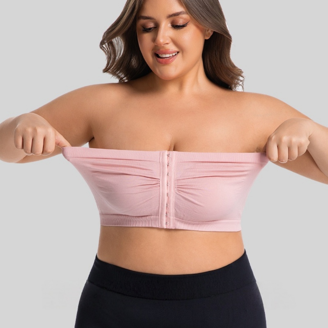 Bra Top Seamless - Women's Plus Size Strapless Front Closure