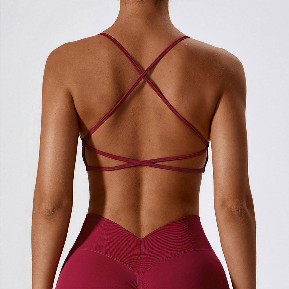 Bra Top Seamless - Women Cross Strap Sports Bra Women