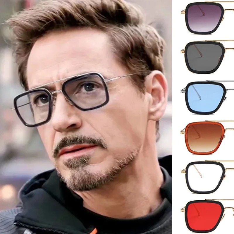 Women Fashion Glasses - Steam Punk Tony Stark Sunglasses Men