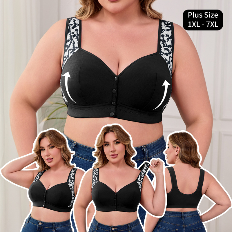 Bra Top Seamless - XL-7XL Plus Size Front Buckle Bra