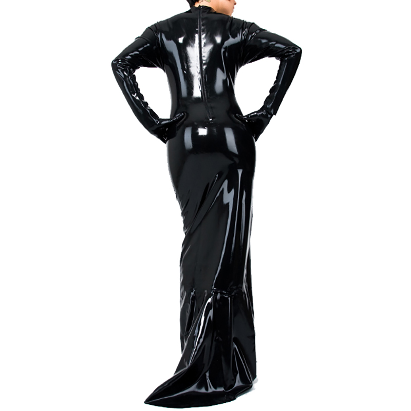 Black Long Sleeves Sexy Latex  - Bodycon Dress Women review and price