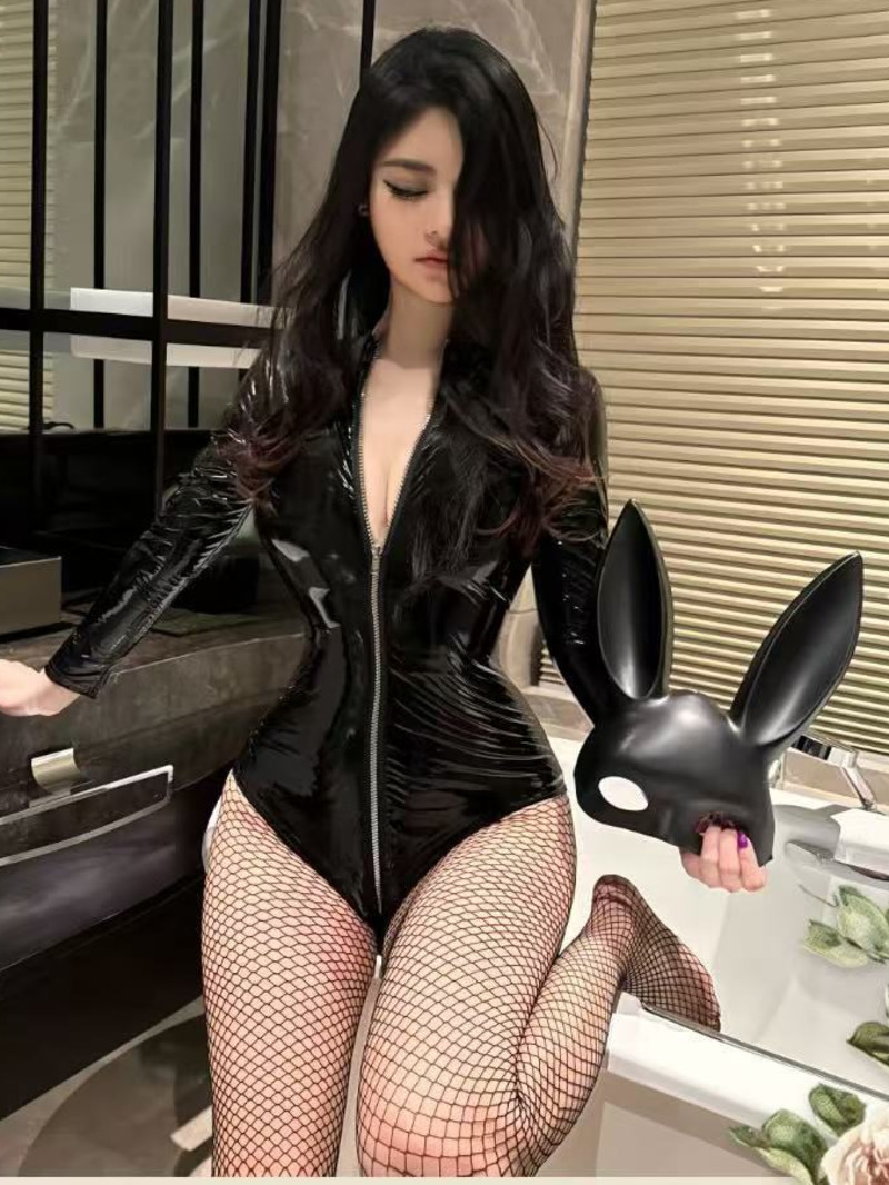 Sexy Patent Leather Bodysuit Z - Women'S Fashion Pajamas review and price