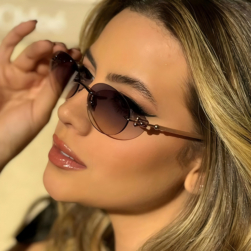 New Metal Frameless Oval Woman - Women Fashion Glasses review and price