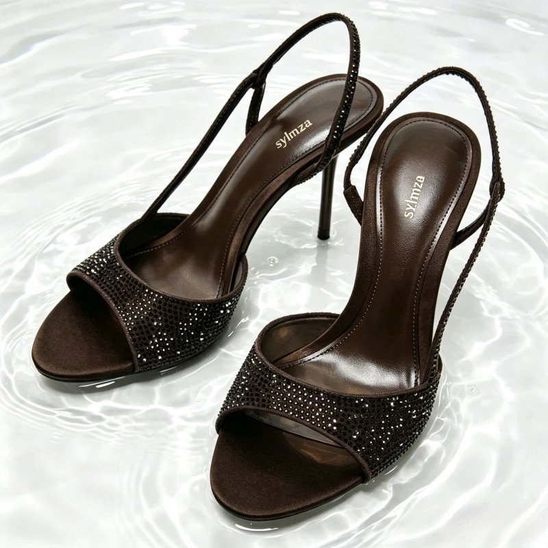 Fashion Crystal Detail Slingba - Women'S Fashion Brand Shoes review and price