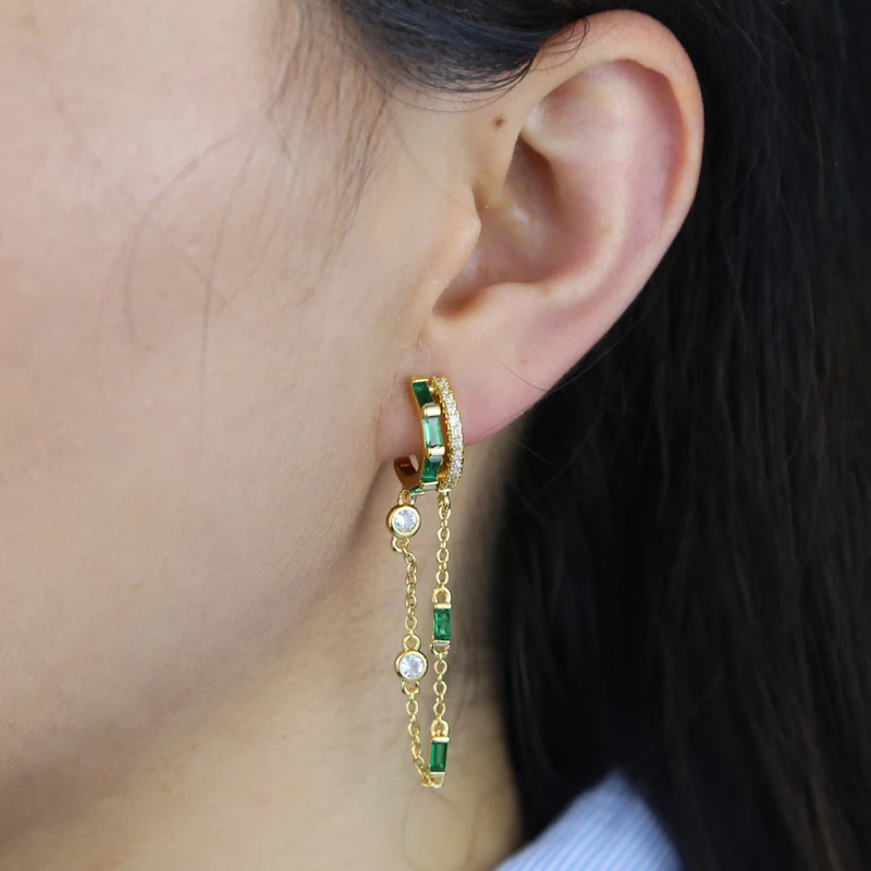 Gold Color Micro Pave Green Wh - Women'S Fashion Petite review and price