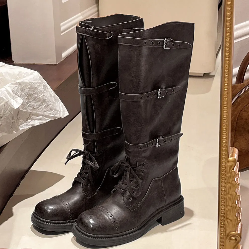 Women's Knee High Boots Vintag - Women'S Fashion Leather Boots review and price