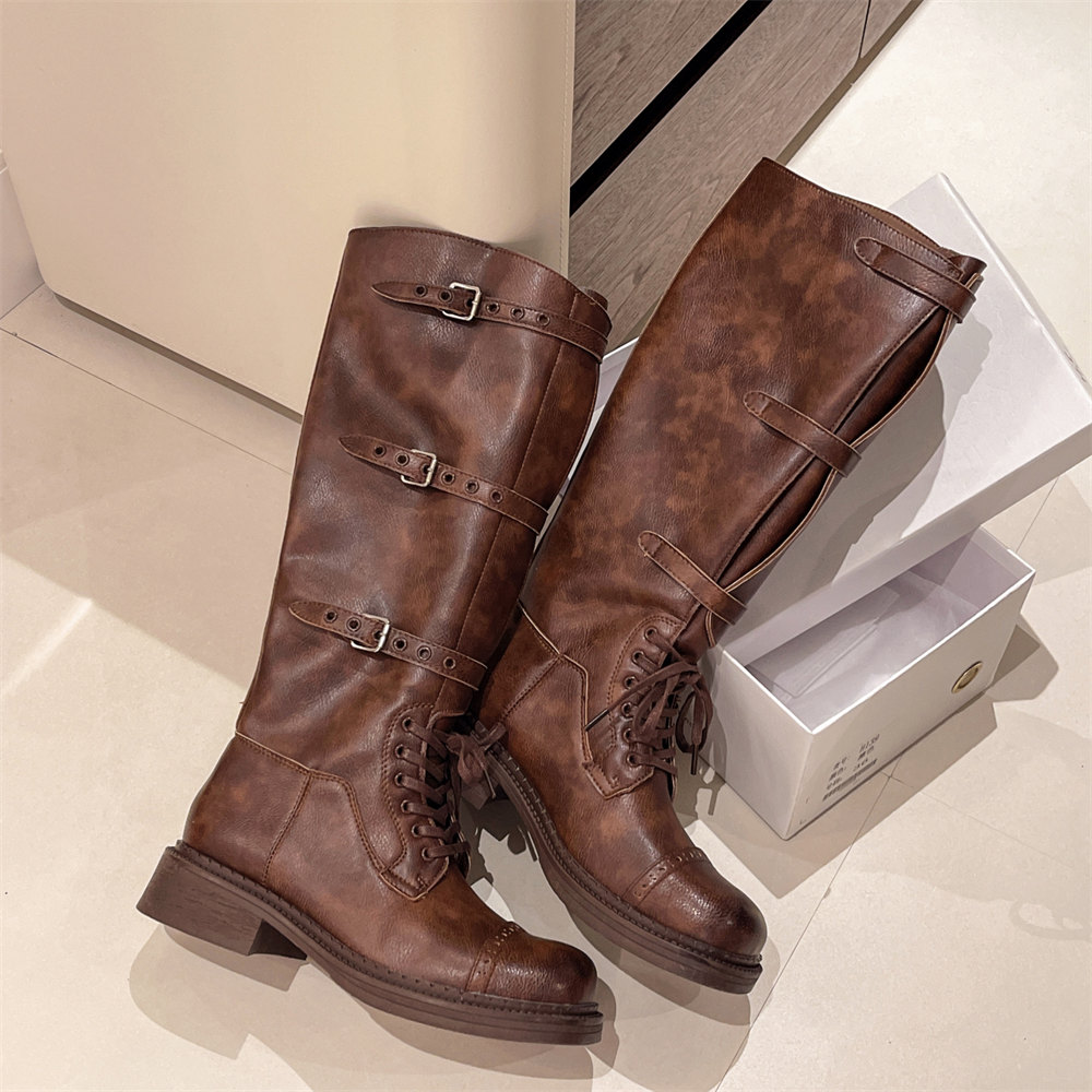 Women's Knee High Boots Vintag - Women'S Fashion Leather Boots review and price