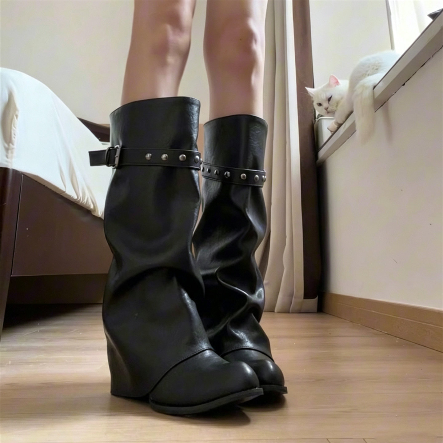 Fashion Rivet Buckle Strap 202 - Women'S Fashion Trousers review and price