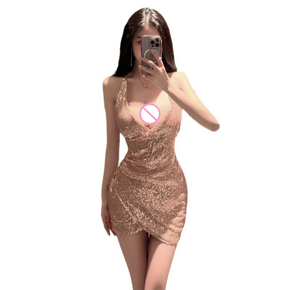 Gold Sequin Halter Bodycon Min - Bodycon Dress Women review and price