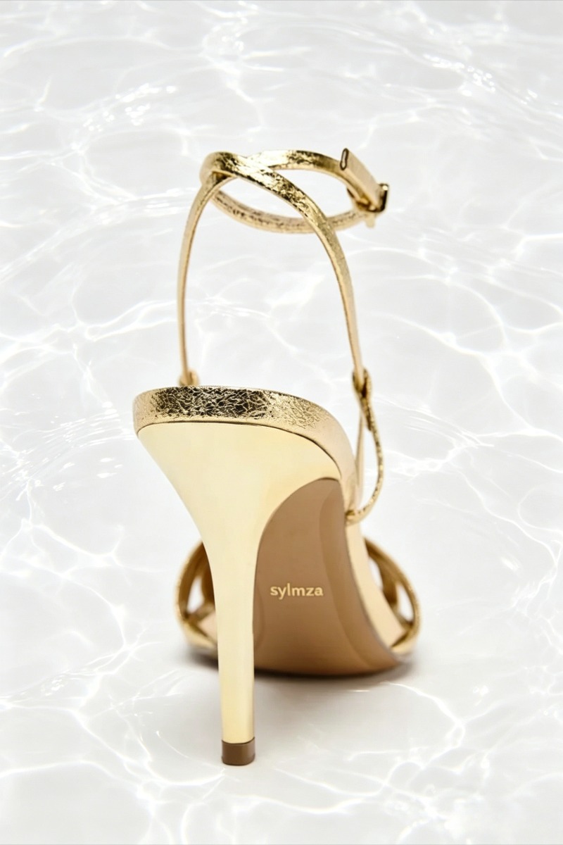 Fashion Gold Thin Heeled Sanda - Women'S Fashion Brand Shoes review and price