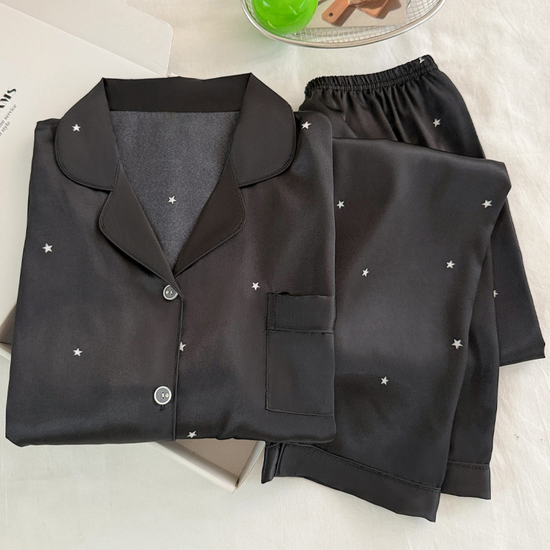 Fashionable Simple Star Black  - Women'S Fashion Pajamas review and price
