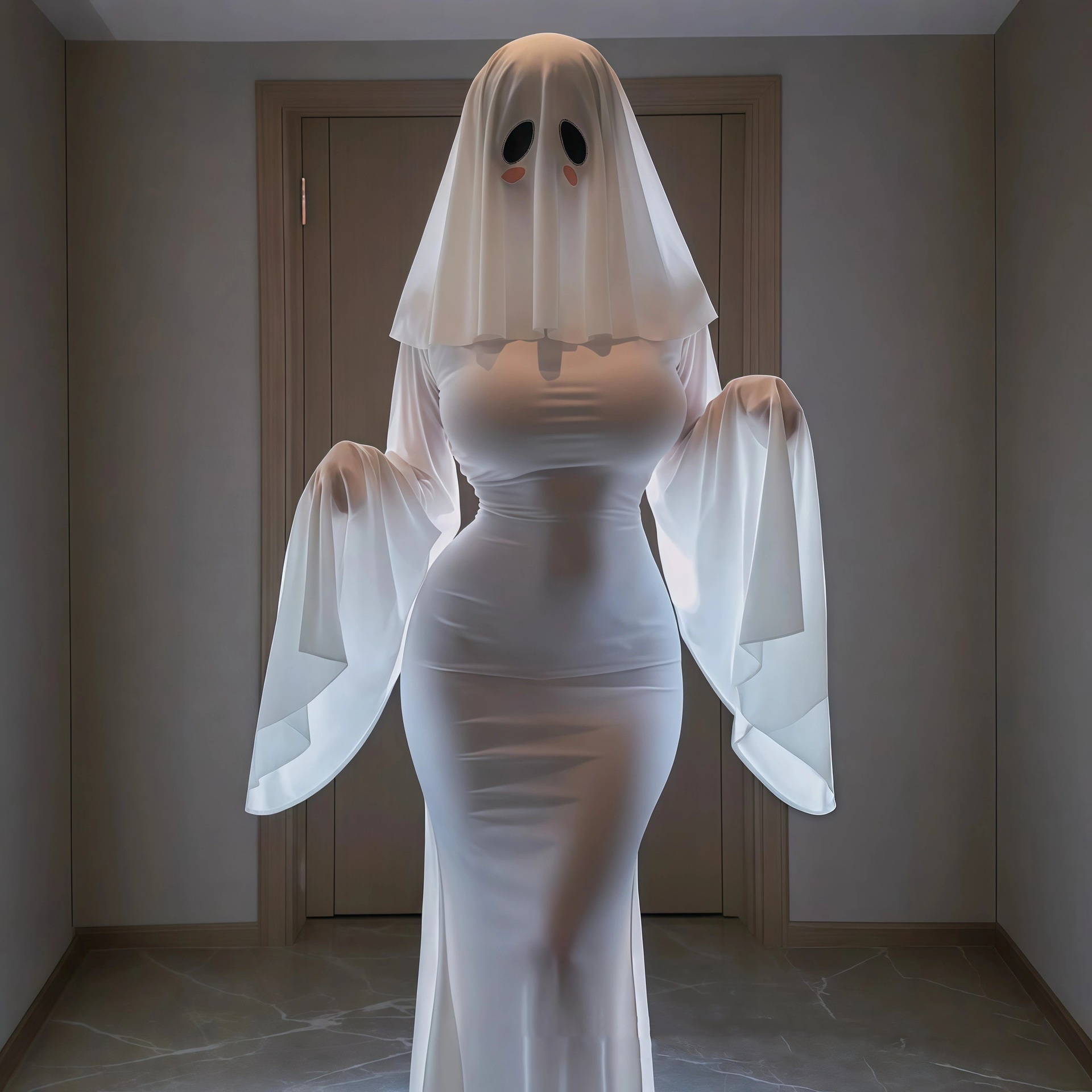 Anime Ghost Female Cosplay Cos - Bodycon Dress Women review and price