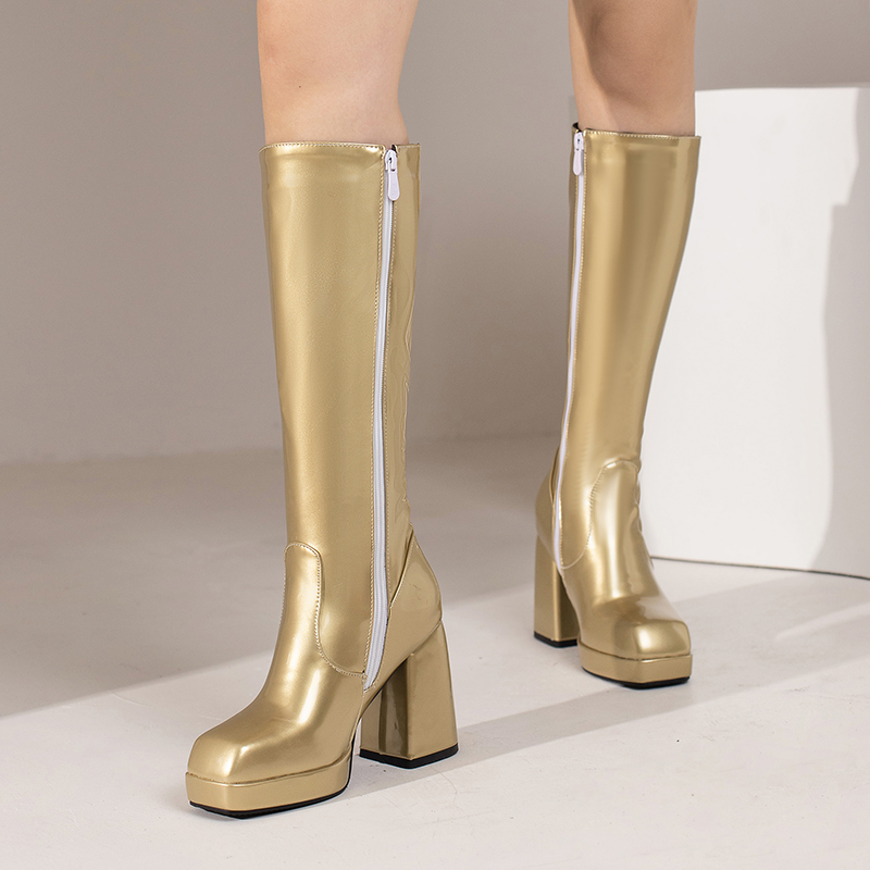 Green Winter Women Platform Kn - Women'S Fashion Leather Boots review and price