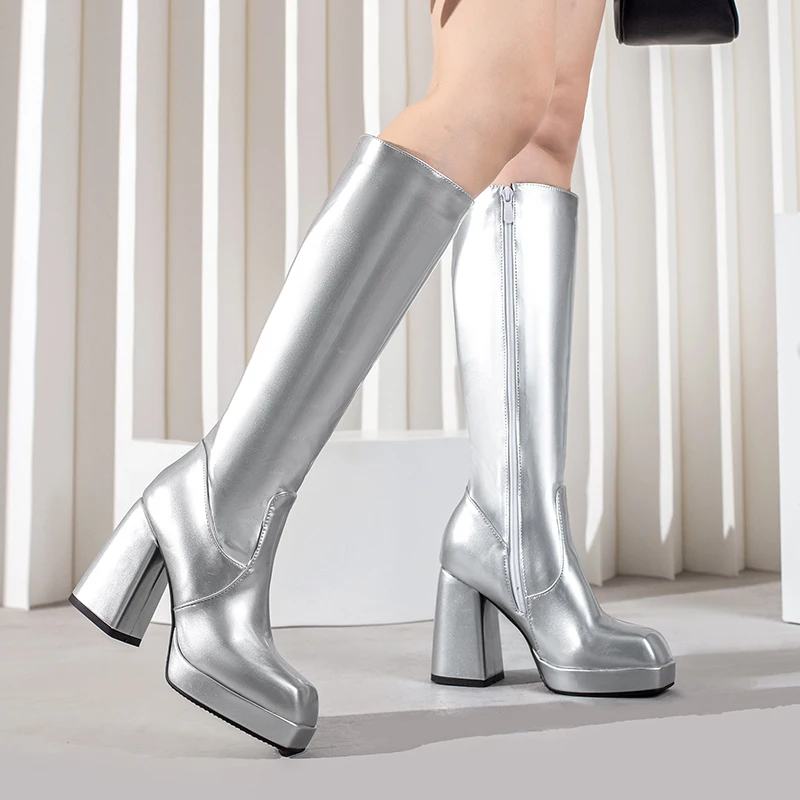 Green Winter Women Platform Kn - Women'S Fashion Leather Boots review and price