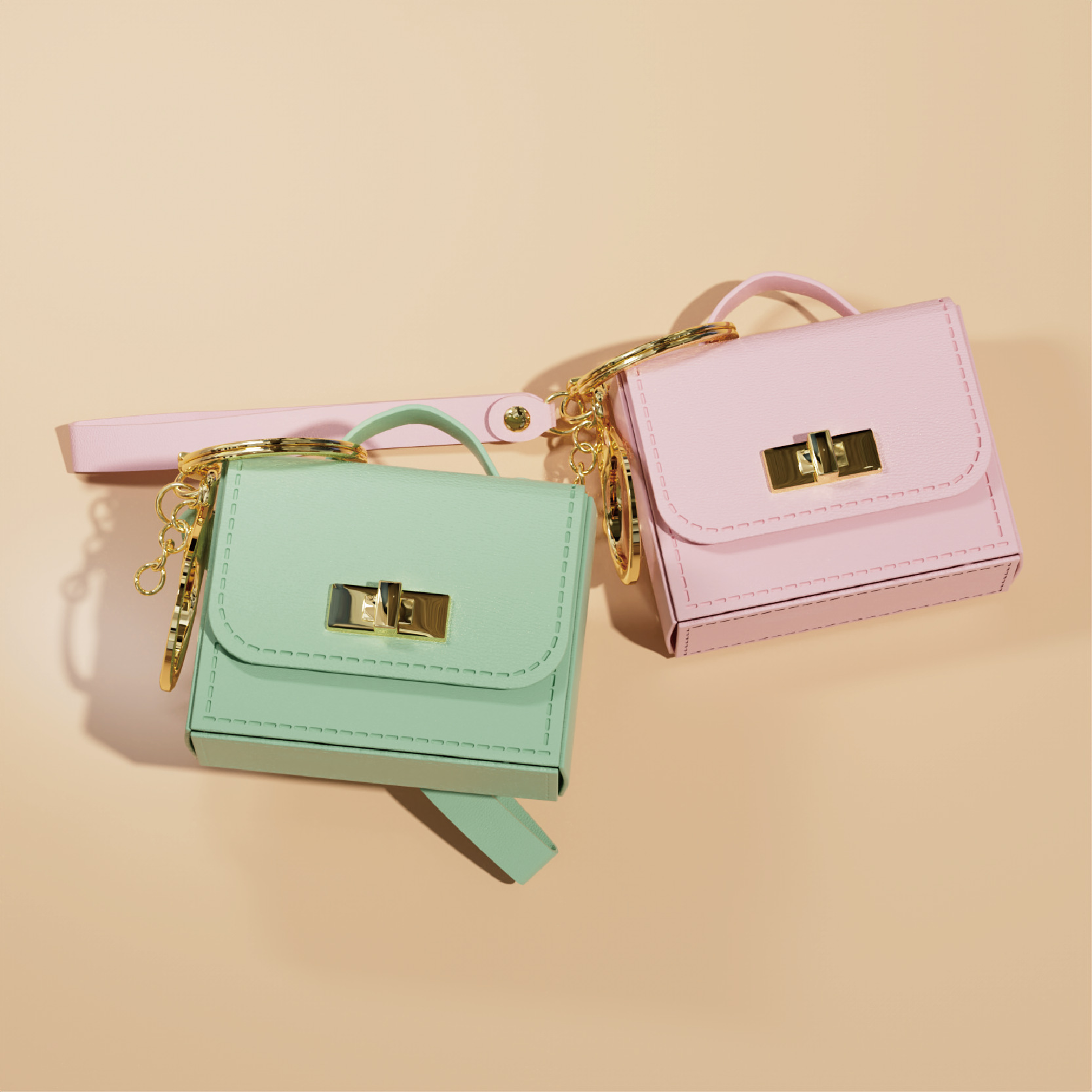 Mini Key Chain Pouch Leather H - Women'S Ysl Fashion review and price