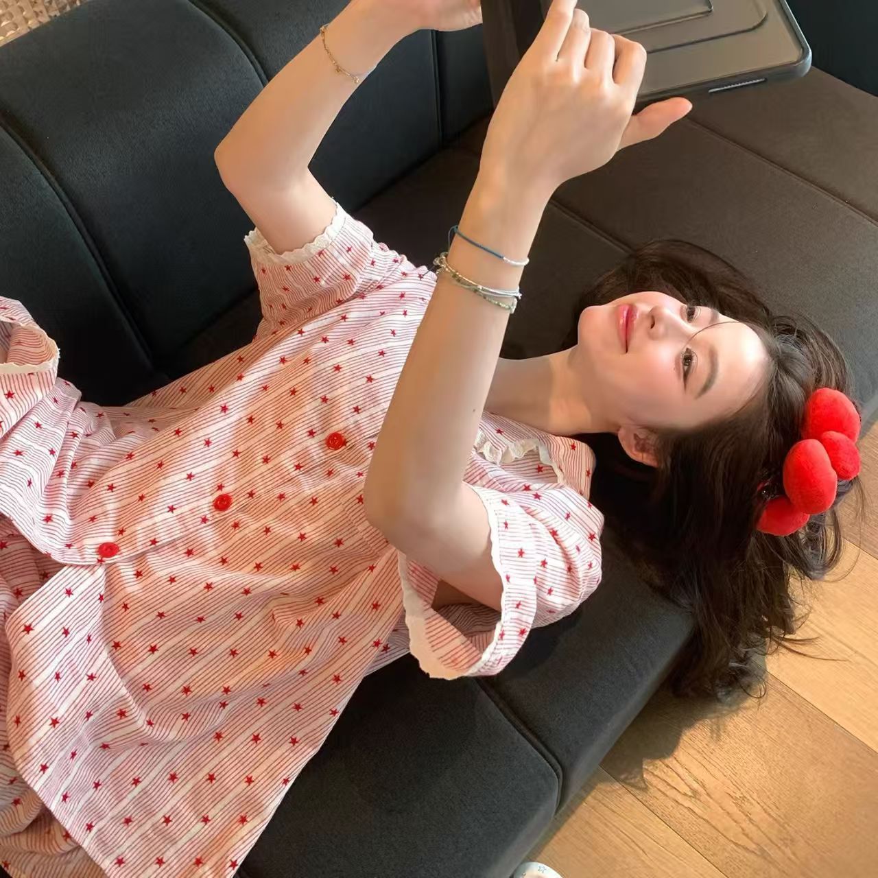 Y2K Fashion Pink Striped Star  - Women'S Fashion Pajamas review and price
