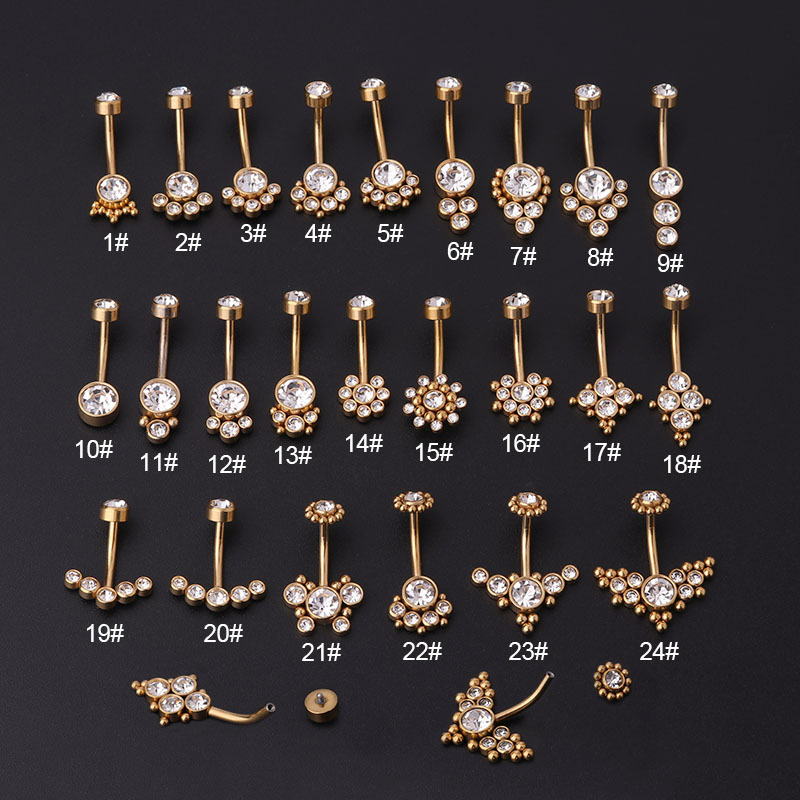 Zircon Golden Belly Button Rin - Women'S Fashion Rings Gold review and price