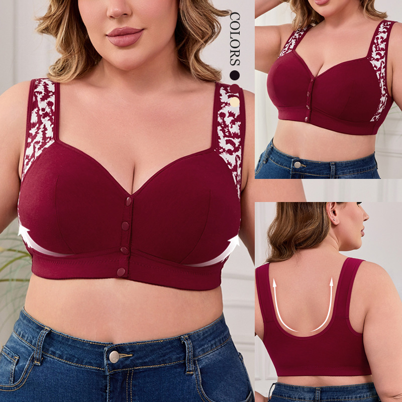 XL-7XL Plus Size Front Buckle  - Bra Top Seamless review and price