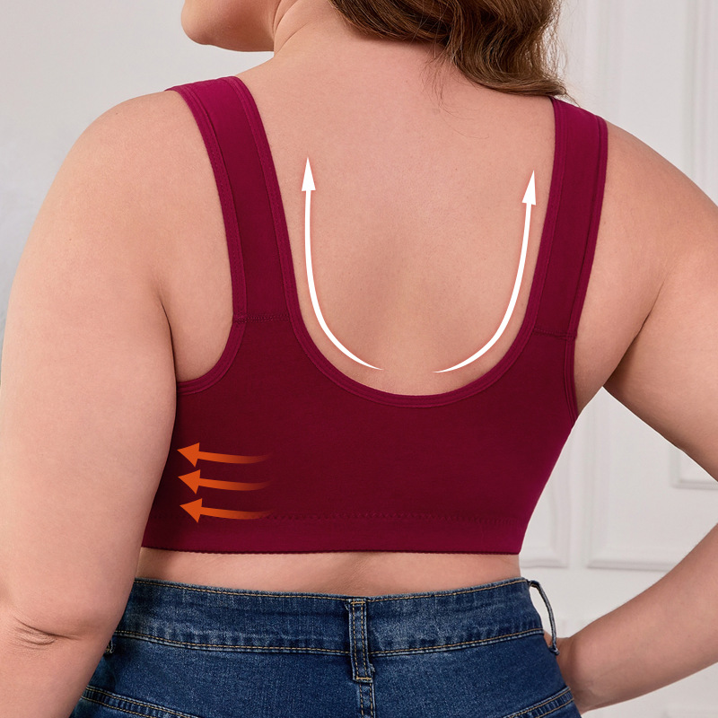 XL-7XL Plus Size Front Buckle  - Bra Top Seamless review and price